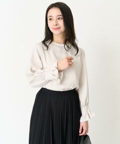 Maison de CINQ / メゾン ドゥ サンク シャツ・ブラウス | 【小さいサイズ】タックフリルデザインスリーブブラウス/撥水加工/洗える/セットアップ対応