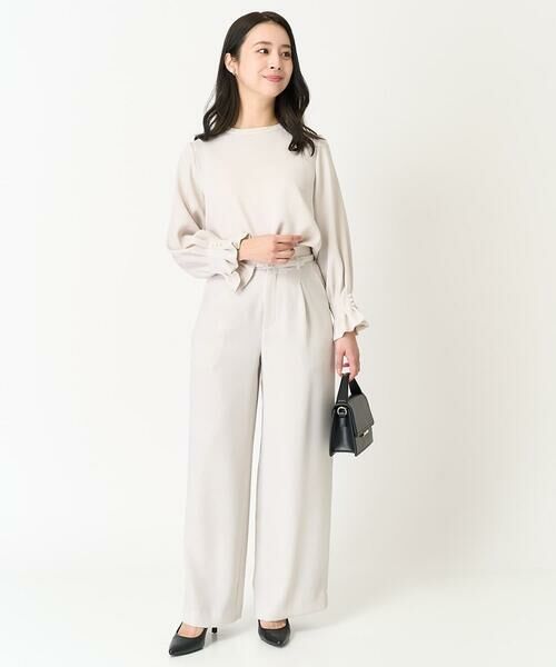 Maison de CINQ / メゾン ドゥ サンク シャツ・ブラウス | 【小さいサイズ】タックフリルデザインスリーブブラウス/撥水加工/洗える/セットアップ対応 | 詳細19