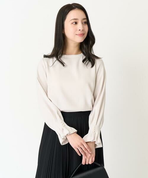 Maison de CINQ / メゾン ドゥ サンク シャツ・ブラウス | 【小さいサイズ】タックフリルデザインスリーブブラウス/撥水加工/洗える/セットアップ対応 | 詳細2