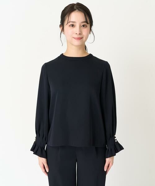 Maison de CINQ / メゾン ドゥ サンク シャツ・ブラウス | 【小さいサイズ】タックフリルデザインスリーブブラウス/撥水加工/洗える/セットアップ対応 | 詳細3