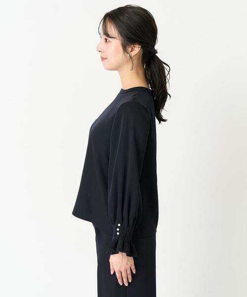 Maison de CINQ / メゾン ドゥ サンク シャツ・ブラウス | 【小さいサイズ】タックフリルデザインスリーブブラウス/撥水加工/洗える/セットアップ対応 | 詳細4