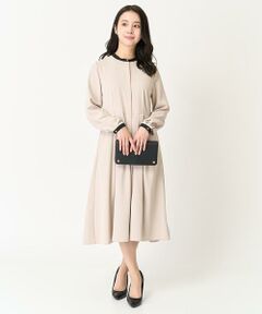 Maison de CINQ / メゾン ドゥ サンク ロング・マキシ丈ワンピース | 【小さいサイズ】配色デザインワンピース/洗える