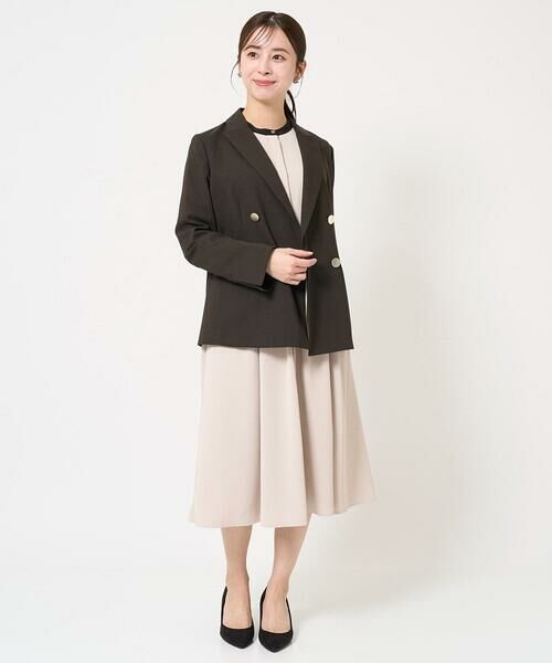 Maison de CINQ / メゾン ドゥ サンク ロング・マキシ丈ワンピース | 【小さいサイズ】配色デザインワンピース/洗える | 詳細24