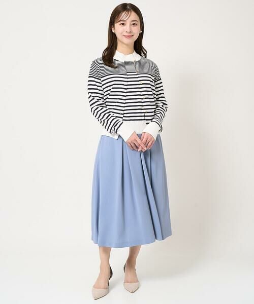 Maison de CINQ / メゾン ドゥ サンク ニット・セーター | 【小さいサイズ】ボーダー柄モックネック六分袖ニット/洗える | 詳細22