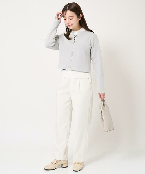 Maison de CINQ / メゾン ドゥ サンク ニット・セーター | 【小さいサイズ】ボーダー柄モックネック六分袖ニット/洗える | 詳細26