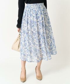 Maison de CINQ / メゾン ドゥ サンク ロング・マキシ丈スカート | 【小さいサイズ】花柄シフォンスカート/丈の長さが選べる/洗える