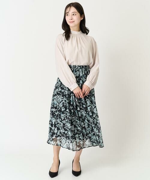 Maison de CINQ / メゾン ドゥ サンク ロング・マキシ丈スカート | 【小さいサイズ】花柄シフォンスカート/丈の長さが選べる/洗える | 詳細23