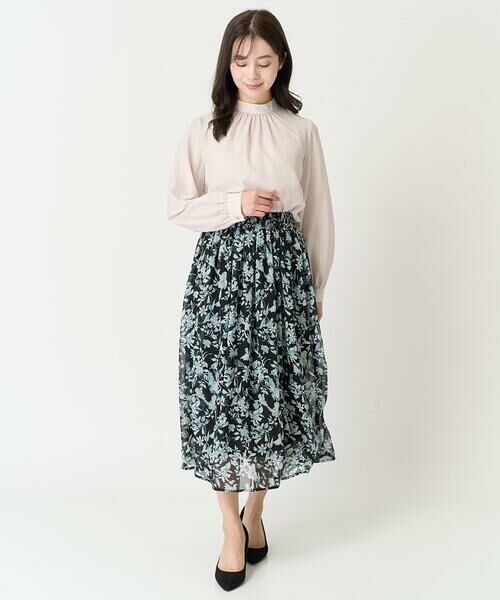 Maison de CINQ / メゾン ドゥ サンク ロング・マキシ丈スカート | 【小さいサイズ】花柄シフォンスカート/丈の長さが選べる/洗える | 詳細25