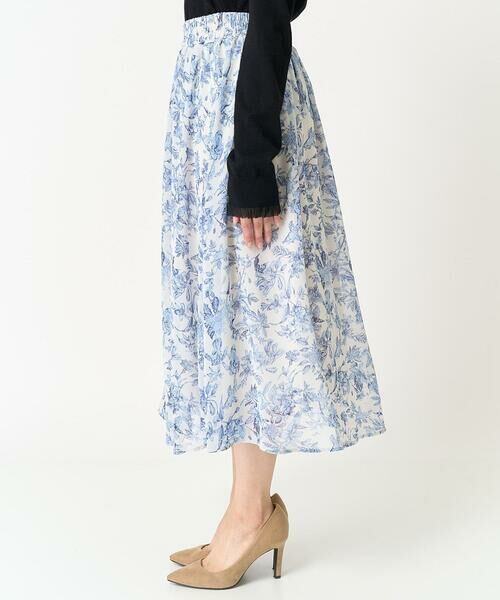 Maison de CINQ / メゾン ドゥ サンク ロング・マキシ丈スカート | 【小さいサイズ】花柄シフォンスカート/丈の長さが選べる/洗える | 詳細4
