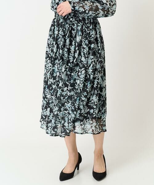 Maison de CINQ / メゾン ドゥ サンク ロング・マキシ丈スカート | 【小さいサイズ】花柄シフォンスカート/丈の長さが選べる/洗える | 詳細8