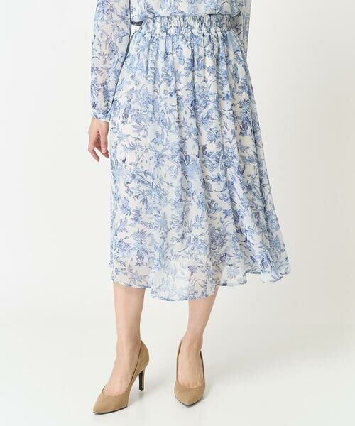 Maison de CINQ / メゾン ドゥ サンク ロング・マキシ丈スカート | 【小さいサイズ】花柄シフォンスカート/丈の長さが選べる/洗える | 詳細9