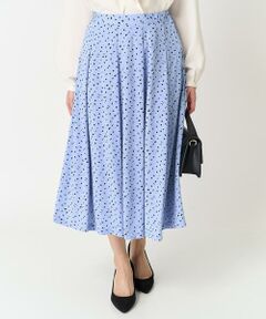 Maison de CINQ / メゾン ドゥ サンク ロング・マキシ丈スカート | 【小さいサイズ】アニマル調ドット柄ジャージースカート/洗える
