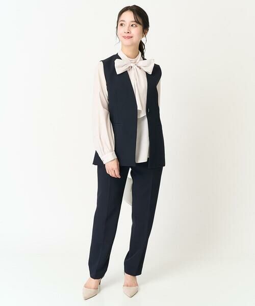 Maison de CINQ / メゾン ドゥ サンク ベスト | 【小さいサイズ】Vネックノーカラージレ/制菌加工/洗える | 詳細15