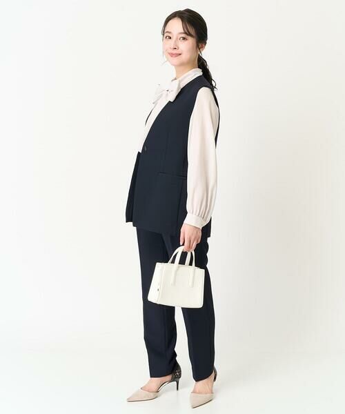 Maison de CINQ / メゾン ドゥ サンク ベスト | 【小さいサイズ】Vネックノーカラージレ/制菌加工/洗える | 詳細16