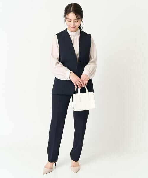 Maison de CINQ / メゾン ドゥ サンク ベスト | 【小さいサイズ】Vネックノーカラージレ/制菌加工/洗える | 詳細18