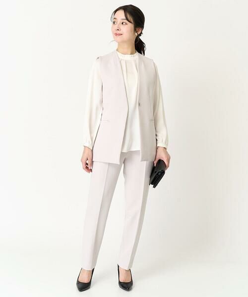 Maison de CINQ / メゾン ドゥ サンク ベスト | 【小さいサイズ】Vネックノーカラージレ/制菌加工/洗える | 詳細20