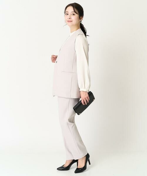 Maison de CINQ / メゾン ドゥ サンク ベスト | 【小さいサイズ】Vネックノーカラージレ/制菌加工/洗える | 詳細21