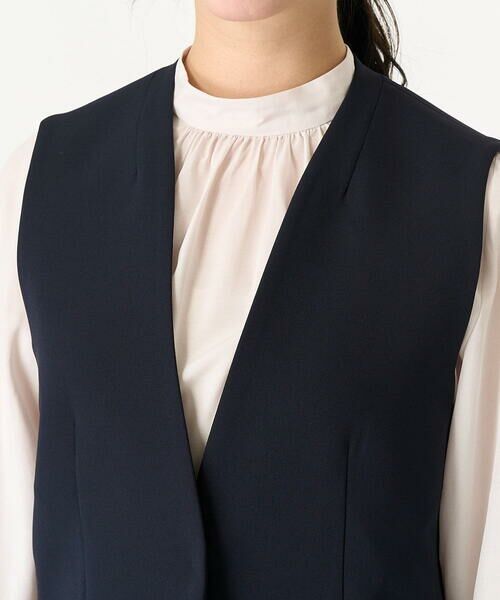 Maison de CINQ / メゾン ドゥ サンク ベスト | 【小さいサイズ】Vネックノーカラージレ/制菌加工/洗える | 詳細7