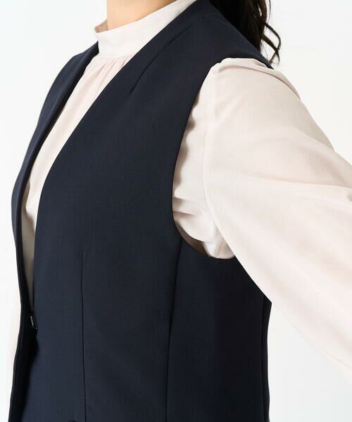 Maison de CINQ / メゾン ドゥ サンク ベスト | 【小さいサイズ】Vネックノーカラージレ/制菌加工/洗える | 詳細8