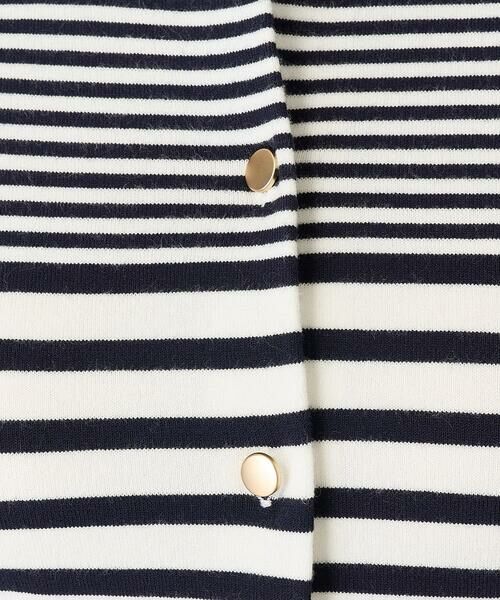 Maison de CINQ / メゾン ドゥ サンク カーディガン・ボレロ | 【小さいサイズ】ボーダー柄クルーネックカーディガン/洗える | 詳細12