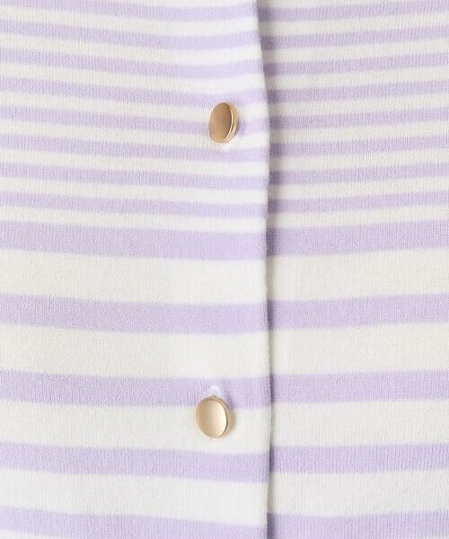 Maison de CINQ / メゾン ドゥ サンク カーディガン・ボレロ | 【小さいサイズ】ボーダー柄クルーネックカーディガン/洗える | 詳細13