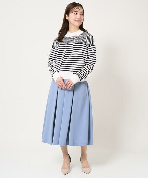 Maison de CINQ / メゾン ドゥ サンク カーディガン・ボレロ | 【小さいサイズ】ボーダー柄クルーネックカーディガン/洗える | 詳細23