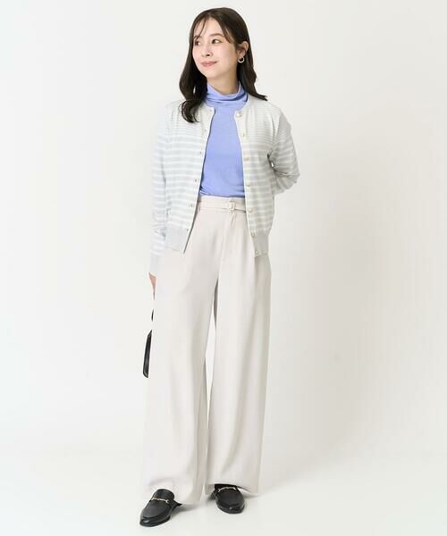 Maison de CINQ / メゾン ドゥ サンク カーディガン・ボレロ | 【小さいサイズ】ボーダー柄クルーネックカーディガン/洗える | 詳細28