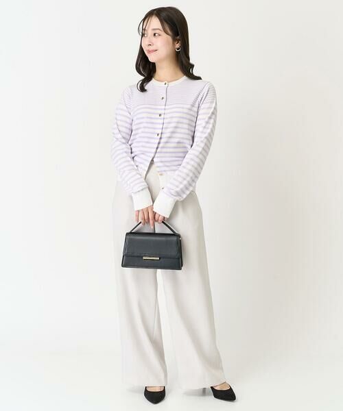 Maison de CINQ / メゾン ドゥ サンク カーディガン・ボレロ | 【小さいサイズ】ボーダー柄クルーネックカーディガン/洗える | 詳細30