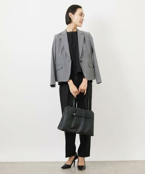 Maison de CINQ / メゾン ドゥ サンク テーラードジャケット | [小さいサイズ]ストレッチテーラードジャケット(セットアップ対応/2サイズあり/裏地なし) | 詳細19