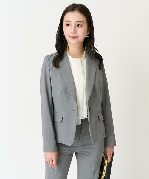 Maison de CINQ / メゾン ドゥ サンク テーラードジャケット | [小さいサイズ]ストレッチテーラードジャケット(セットアップ対応/2サイズあり/裏地なし) | 詳細2