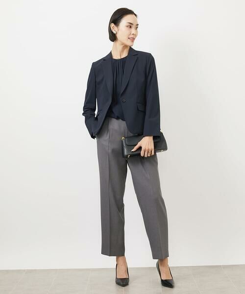 Maison de CINQ / メゾン ドゥ サンク テーラードジャケット | [小さいサイズ]ストレッチテーラードジャケット(セットアップ対応/2サイズあり/裏地なし) | 詳細29