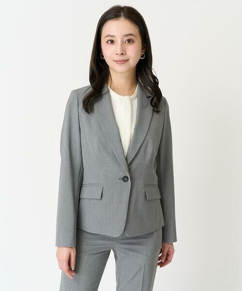 Maison de CINQ / メゾン ドゥ サンク テーラードジャケット | [小さいサイズ]ストレッチテーラードジャケット(セットアップ対応/2サイズあり/裏地なし) | 詳細3