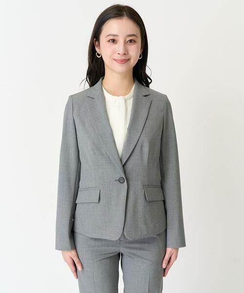 Maison de CINQ / メゾン ドゥ サンク テーラードジャケット | [小さいサイズ]ストレッチテーラードジャケット(セットアップ対応/2サイズあり/裏地なし) | 詳細4