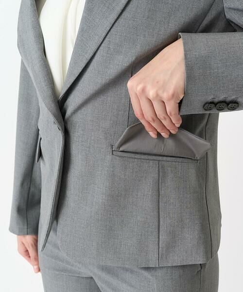 Maison de CINQ / メゾン ドゥ サンク テーラードジャケット | [小さいサイズ]ストレッチテーラードジャケット(セットアップ対応/2サイズあり/裏地なし) | 詳細9