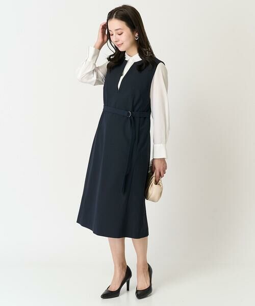 Maison de CINQ / メゾン ドゥ サンク ロング・マキシ丈ワンピース | [小さいサイズ]キーネックノースリーブワンピース(セットアップ対応) | 詳細1