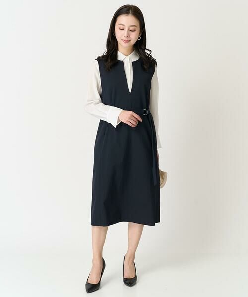 Maison de CINQ / メゾン ドゥ サンク ロング・マキシ丈ワンピース | [小さいサイズ]キーネックノースリーブワンピース(セットアップ対応) | 詳細13