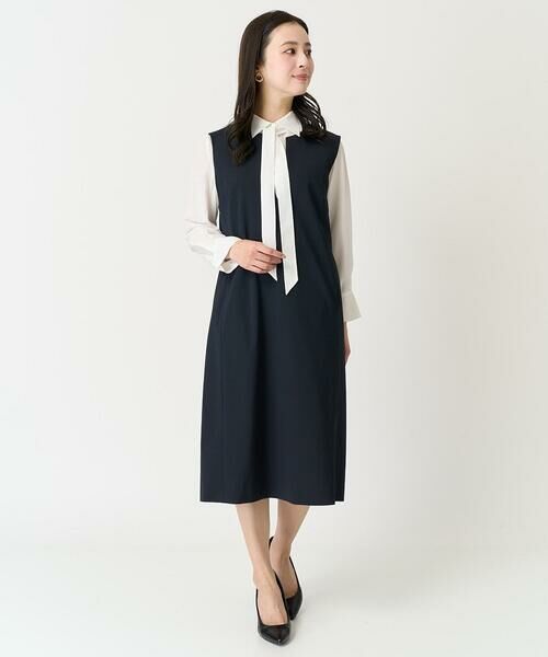 Maison de CINQ / メゾン ドゥ サンク ロング・マキシ丈ワンピース | [小さいサイズ]キーネックノースリーブワンピース(セットアップ対応) | 詳細14