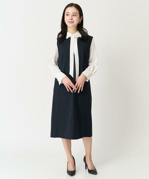 Maison de CINQ / メゾン ドゥ サンク ロング・マキシ丈ワンピース | [小さいサイズ]キーネックノースリーブワンピース(セットアップ対応) | 詳細15