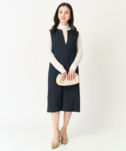 Maison de CINQ / メゾン ドゥ サンク ロング・マキシ丈ワンピース | [小さいサイズ]キーネックノースリーブワンピース(セットアップ対応) | 詳細16