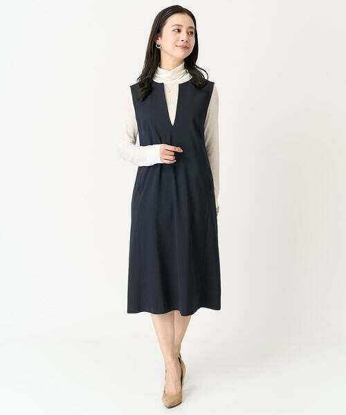 Maison de CINQ / メゾン ドゥ サンク ロング・マキシ丈ワンピース | [小さいサイズ]キーネックノースリーブワンピース(セットアップ対応) | 詳細17