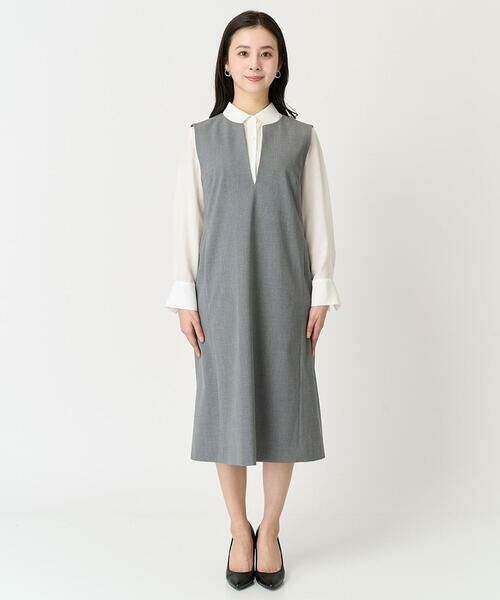 Maison de CINQ / メゾン ドゥ サンク ロング・マキシ丈ワンピース | [小さいサイズ]キーネックノースリーブワンピース(セットアップ対応) | 詳細3