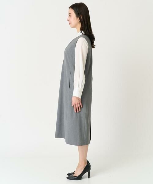 Maison de CINQ / メゾン ドゥ サンク ロング・マキシ丈ワンピース | [小さいサイズ]キーネックノースリーブワンピース(セットアップ対応) | 詳細4