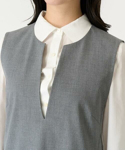 Maison de CINQ / メゾン ドゥ サンク ロング・マキシ丈ワンピース | [小さいサイズ]キーネックノースリーブワンピース(セットアップ対応) | 詳細7