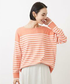 Maison de CINQ / メゾン ドゥ サンク ニット・セーター | 【小さいサイズ】パネルボーダーニットプルオーバー