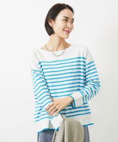 Maison de CINQ / メゾン ドゥ サンク ニット・セーター | 【小さいサイズ】パネルボーダーニットプルオーバー