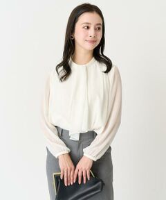 Maison de CINQ / メゾン ドゥ サンク カットソー | [小さいサイズ]ボウタイ付き2WAYブラウソ—(インナーにおすすめ)