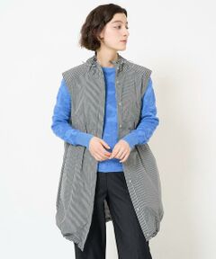 Maison de CINQ / メゾン ドゥ サンク ベスト | ギンガムチェックタフタロングベスト