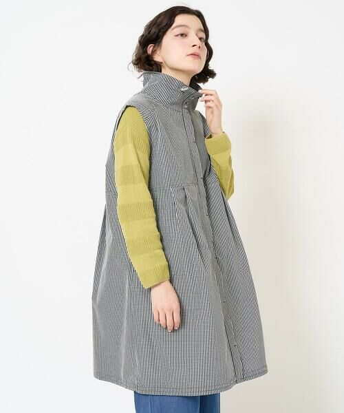 Maison de CINQ / メゾン ドゥ サンク ベスト | ギンガムチェックタフタロングベスト | 詳細3