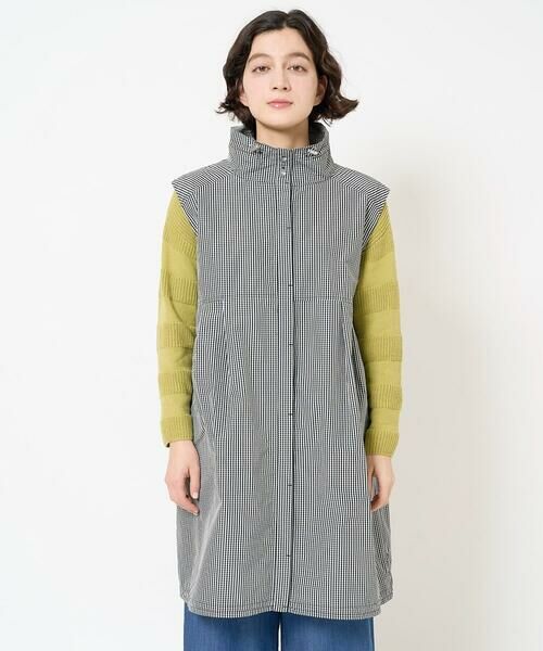 Maison de CINQ / メゾン ドゥ サンク ベスト | ギンガムチェックタフタロングベスト | 詳細4