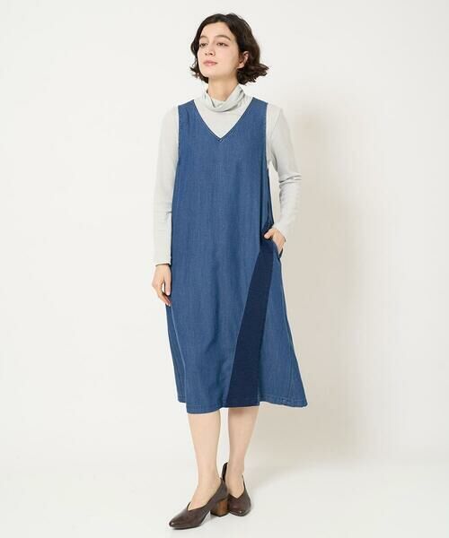 Maison de CINQ / メゾン ドゥ サンク ロング・マキシ丈スカート | フリクションデニムジャンパースカート | 詳細15